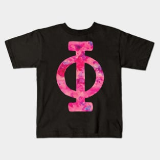 Phi greek symbol watercolor Kids T-Shirt